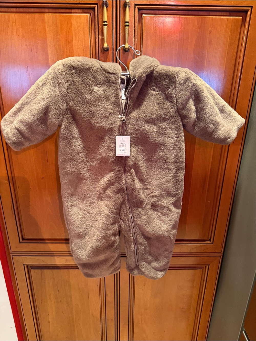 GAP Faux fur Brown bear Kids One-Piece winter jacket